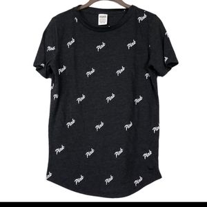 Pink Graphic T Print Spellout Soft Comfy Tshirt Size Xs